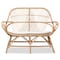 Baxton Studio Jayden Modern Bohemian White Fabric Upholstered and Natural Brown Finished Rattan Loveseat 205-12694 - alternate 10
